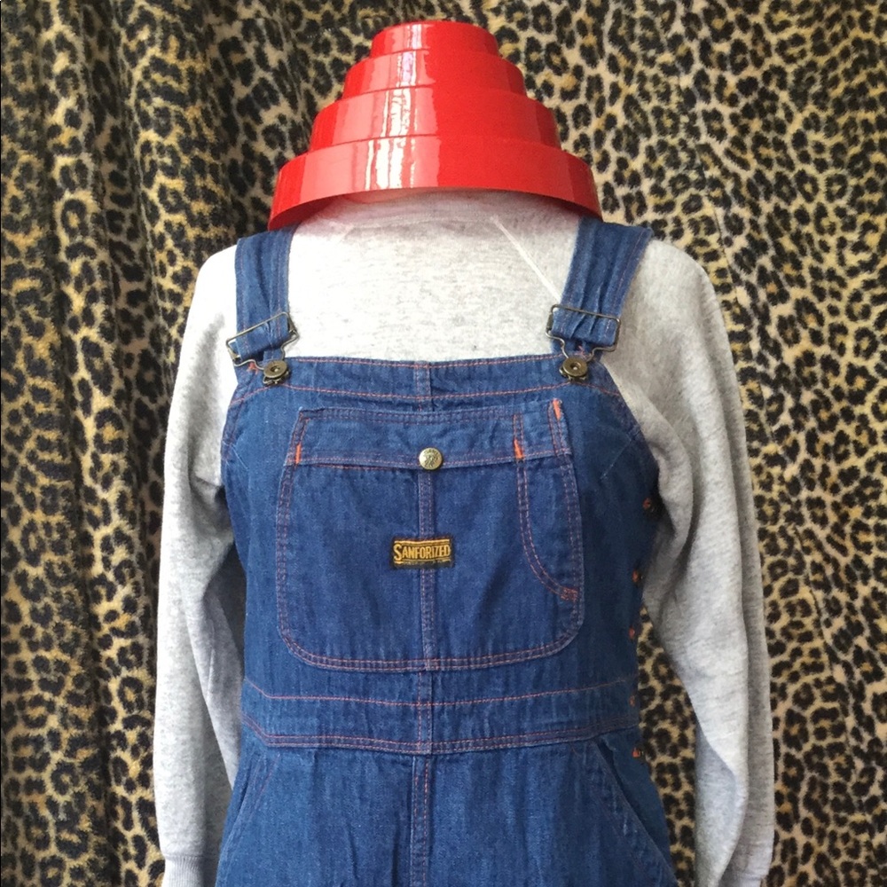 Vtg 70s Denim Dress Jean Jumper Levi TurtleBax M L